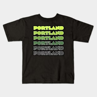Green Portland (Inline) Kids T-Shirt